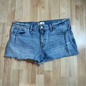 Madewell Womens Loght Wash The Low Rise Boyfriend Short Size 31
